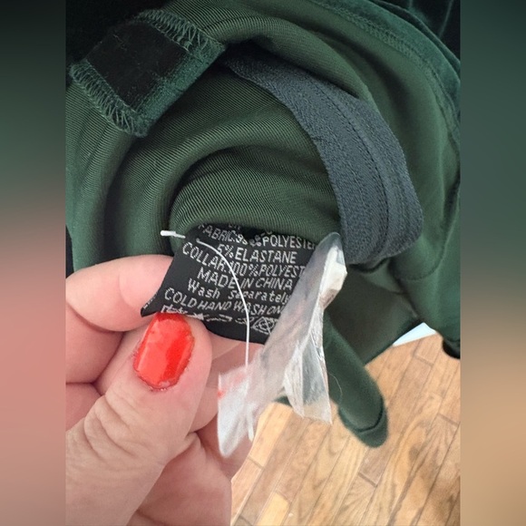 Hell Bunny Green Velvet Holiday Dress | Pinup Rockabilly Style | Size XS - Picture 13 of 13